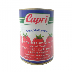 TOMATE PELADO AL NATURAL CAPRI 400g